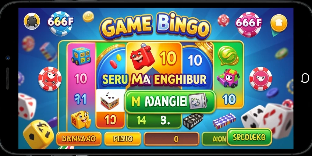 Tampilan seru gameplay Bingo di 666F yang mengasyikkan.