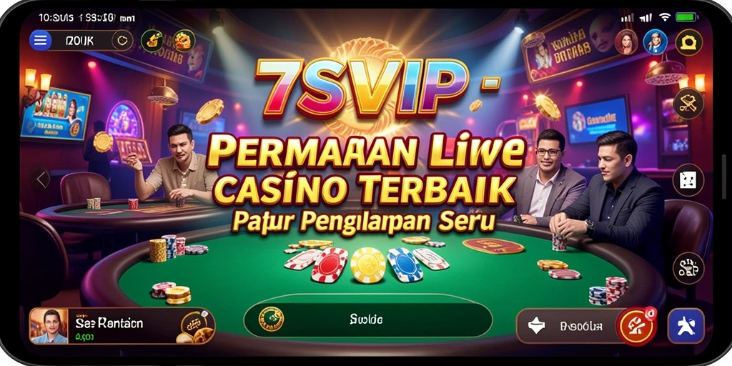 Gameplay seru dalam aplikasi Live Casino 7SVIP dengan dealer langsung.