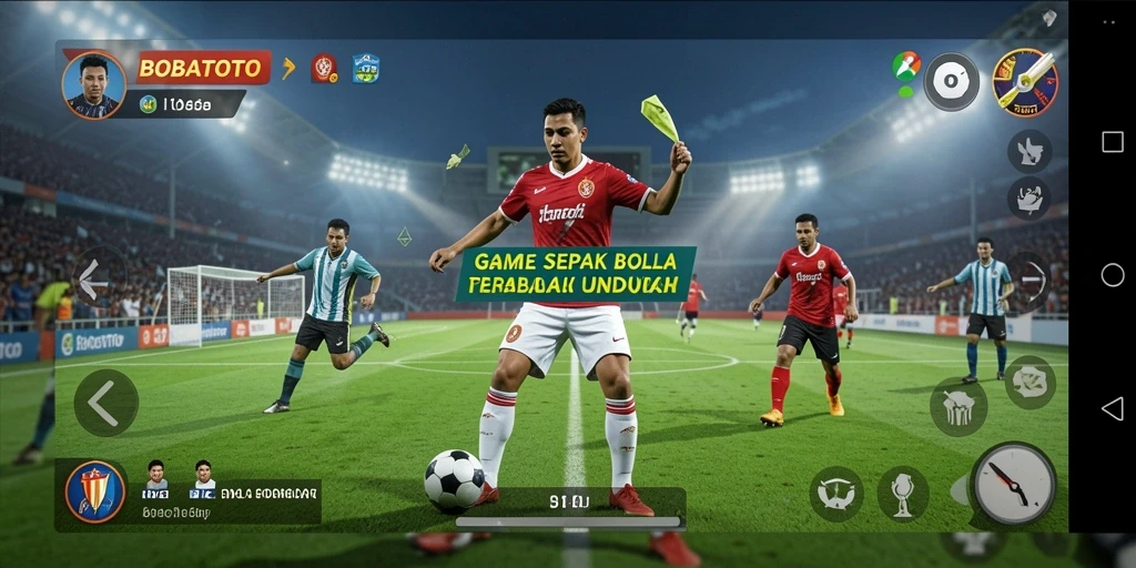 Screenshot gameplay BOBATOTO yang menunjukkan aksi seru di lapangan.