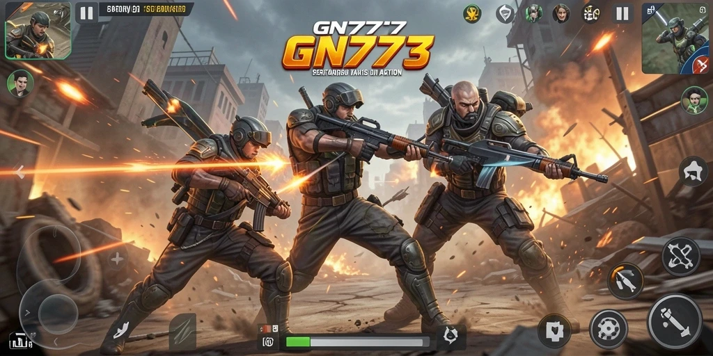 Tampilan gameplay GN777 yang menegangkan dan penuh aksi.