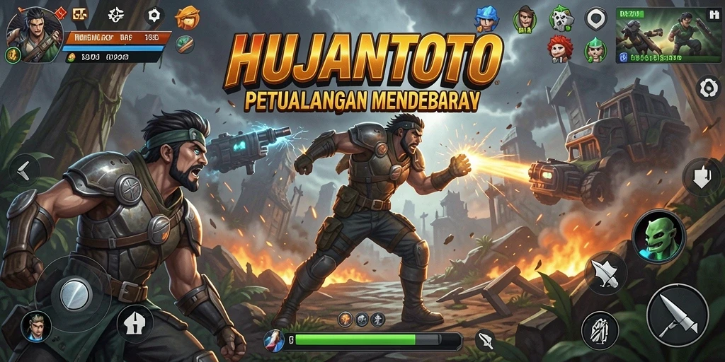 Tampilan mendebarkan dari gameplay HUJANTOTO yang penuh aksi.