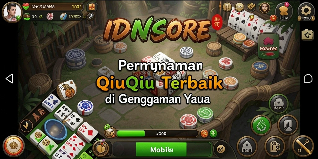 Screenshot gameplay QiuQiu IDNSCORE yang menampilkan serunya permainan.