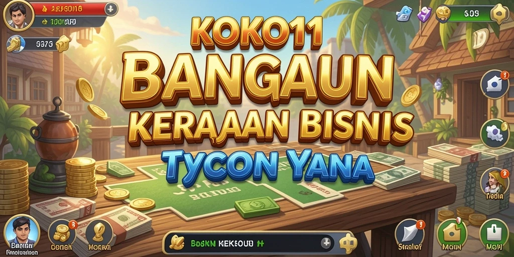 Tampilan gameplay KOKO11 menampilkan strategi bisnis yang mendalam.