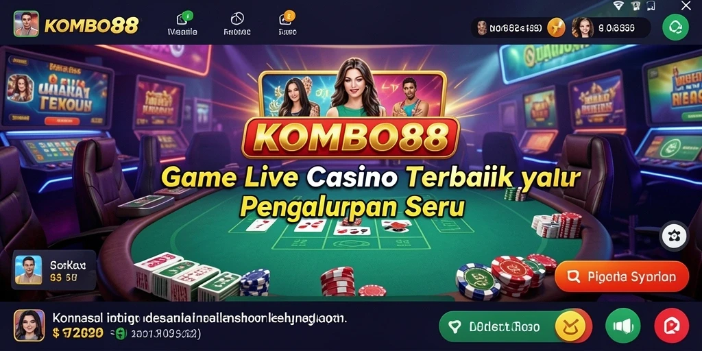 Tampilan gameplay Live Casino yang menarik dan interaktif di KOMBO88.