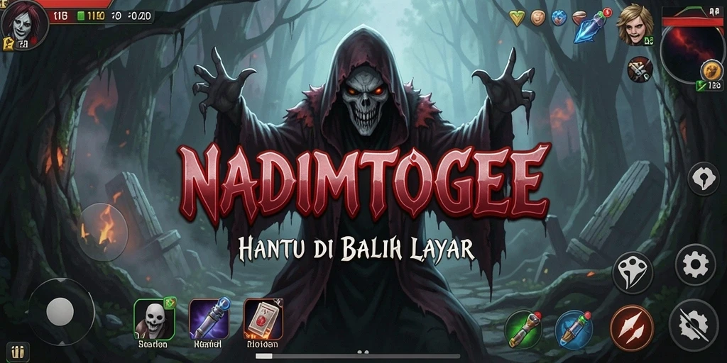 Screenshot gameplay NADIMTOGEL yang penuh ketegangan dan misteri.