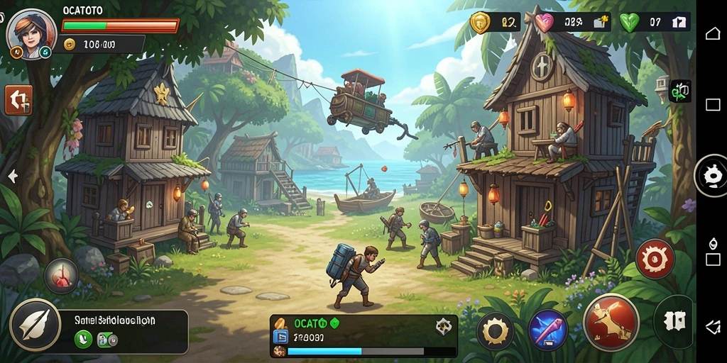 Screenshot gameplay OCATOTO yang menunjukkan aksi simulasi yang menarik.