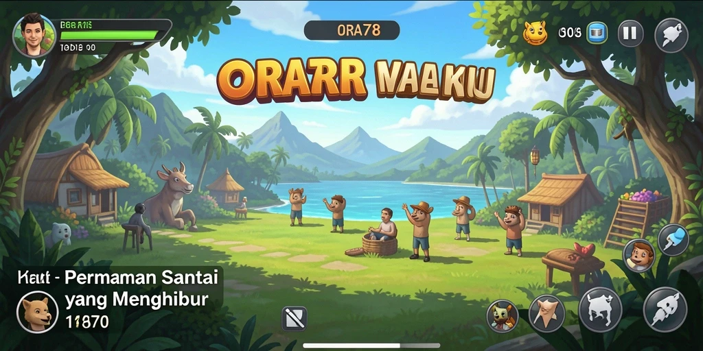 Tampilan gameplay ORA78 yang menarik dan penuh warna.