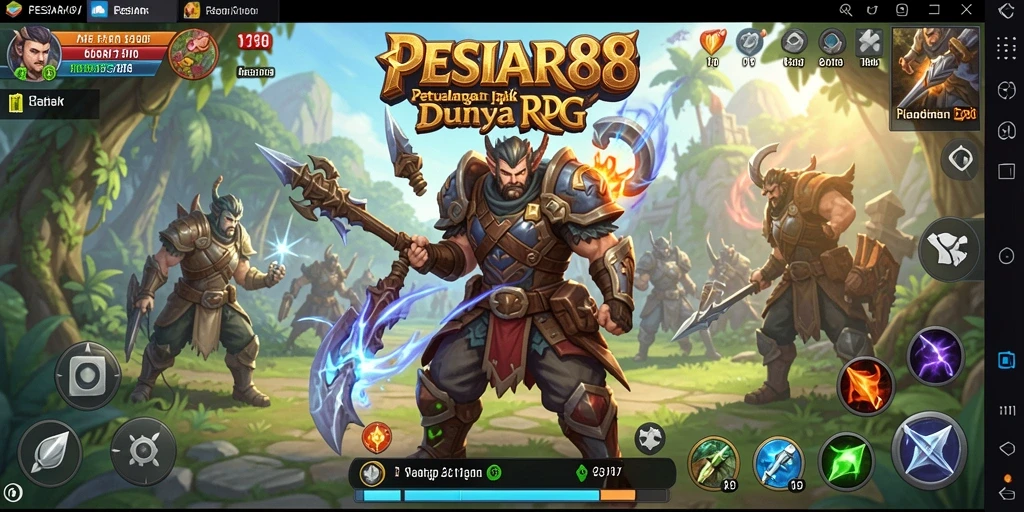 Tampilan gameplay RPG epik PESIAR88 yang memukau.