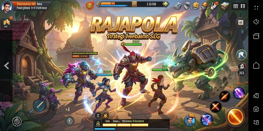 Screenshot gameplay menarik dari permainan strategi RAJAPOLA.