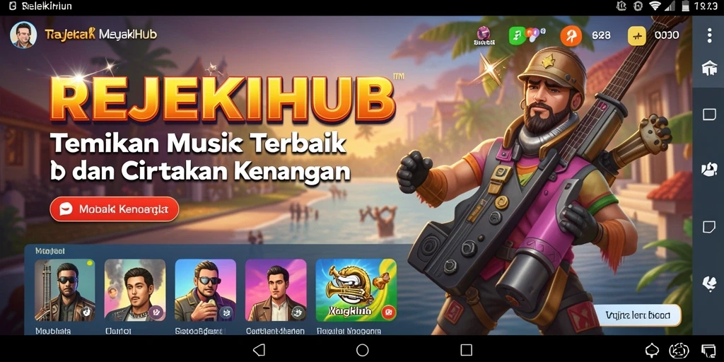 Tampilan menarik dari gameplay musik di REJEKIHUB.