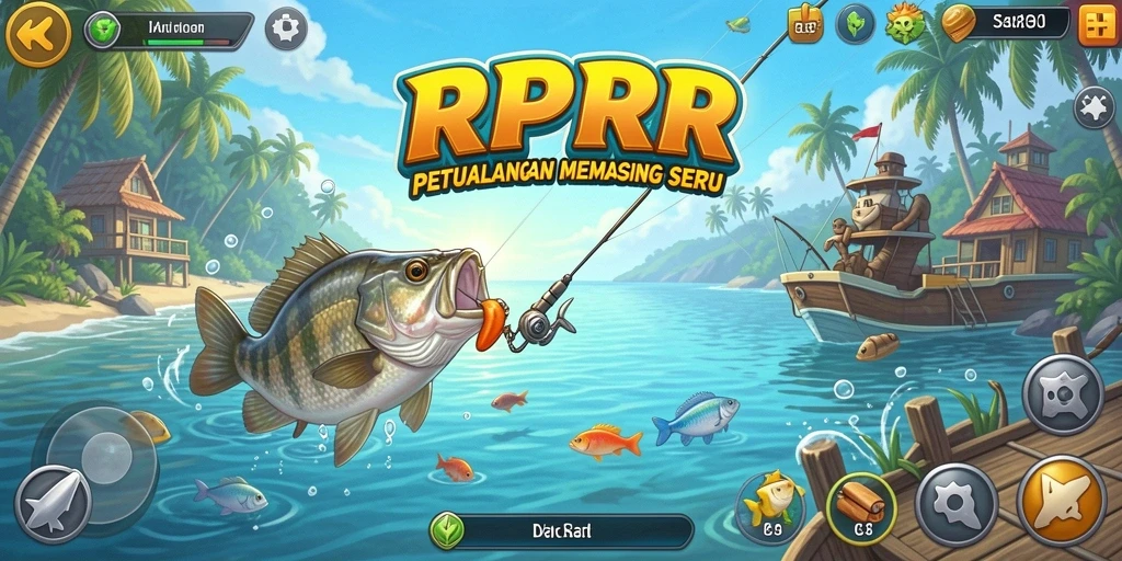 Gameplay RPRR yang menampilkan keindahan memancing.