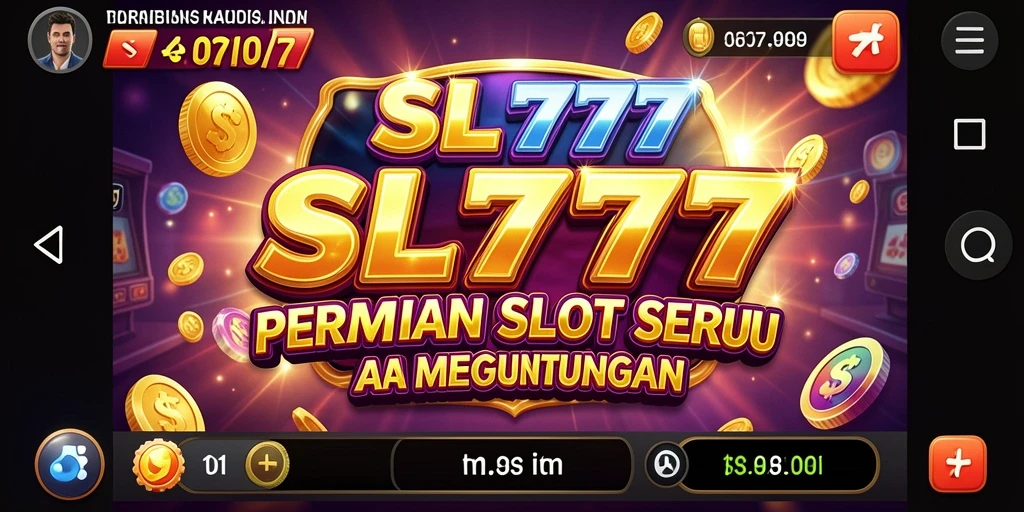 Screenshot SL777 menunjukkan gameplay slot yang mengasyikkan dan penuh warna.
