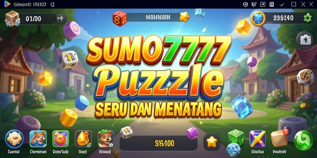 Tampilan gameplay SUMO777 yang menampilkan tantangan puzzle seru.