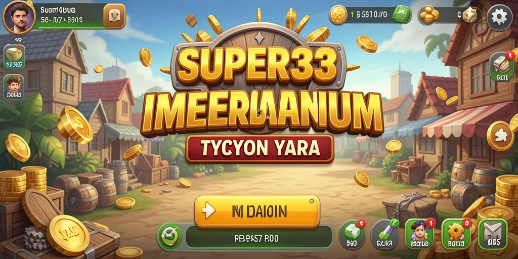 Tampilan gameplay SUPER33 yang seru dan menantang dalam membangun bisnis.