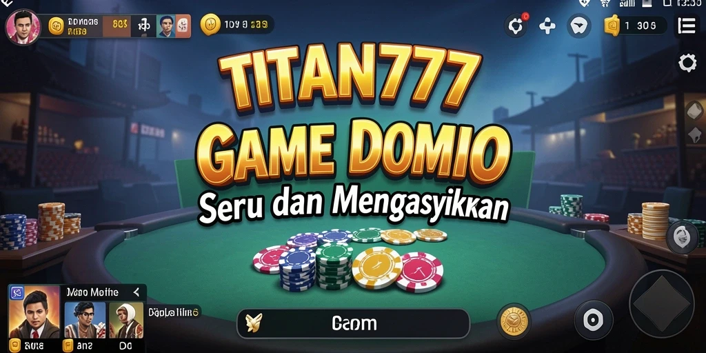 Tampilan gameplay seru dari game Domino TITAN777.