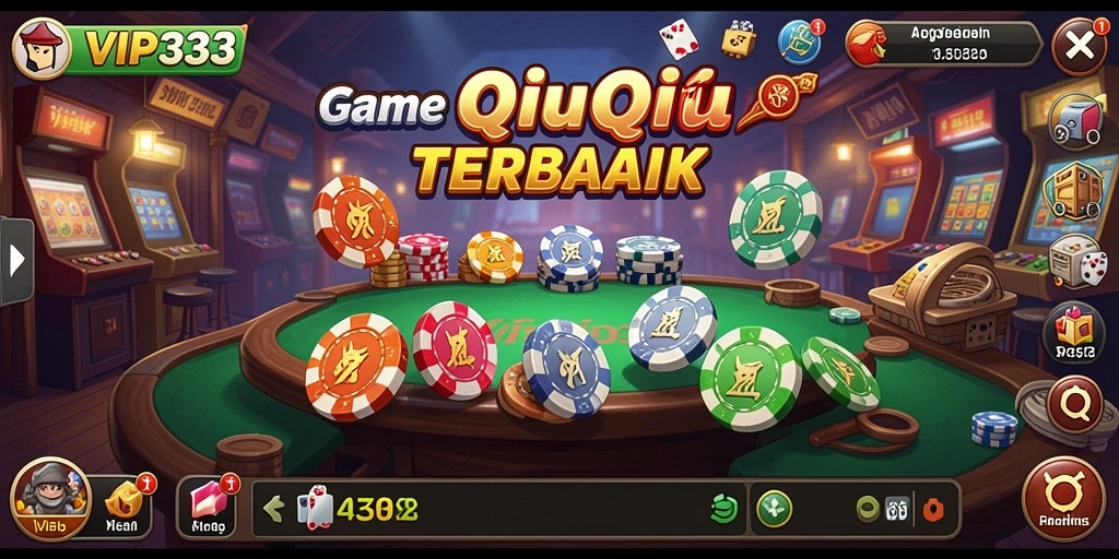 Screenshot menunjukkan pemain bersaing dalam gameplay QiuQiu yang mendebarkan.