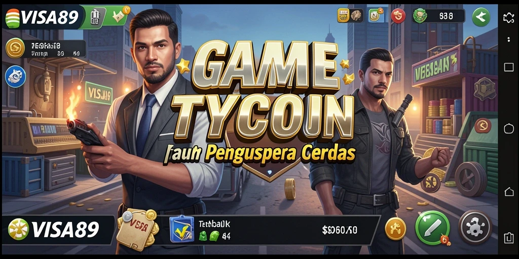 Tampilan screenshot VISA89 dengan gameplay Tycoon yang seru.